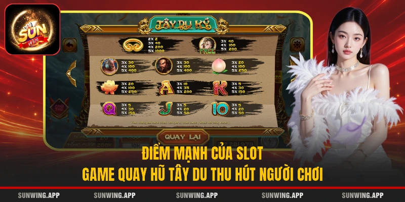 Điểm mạnh của slot game quay hũ Tây Du thu hút người chơi