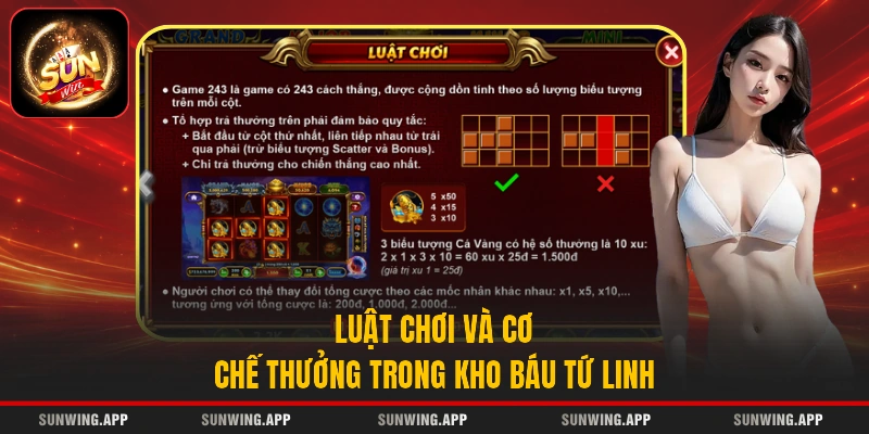 Luật chơi và cơ chế thưởng trong Kho báu Tứ Linh