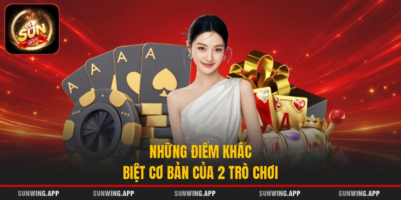Những điểm khác biệt cơ bản của 2 trò chơi
